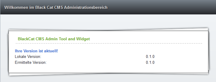 Versionscheck ok