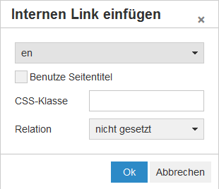 Interner Link Plugin