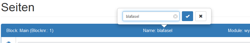 Namen des Blocks bearbeiten
